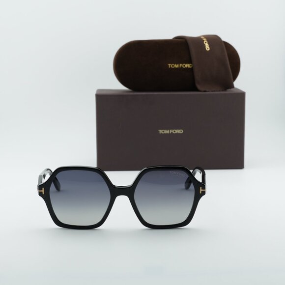 Tom Ford Romy FT1032 01D Geometric Sunglasses - Black/Smoke Gradient Polarized main image 8
